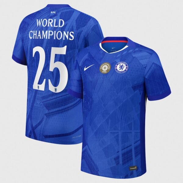 1 Chelsea Cup Nike Dri-FIT ADV Home Match Shirt 2025-26 with World Champions 25 printing
