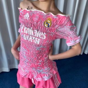 DIY stretch jersey/tight-fitting pleated soccer jersey/Custom women's jerseys