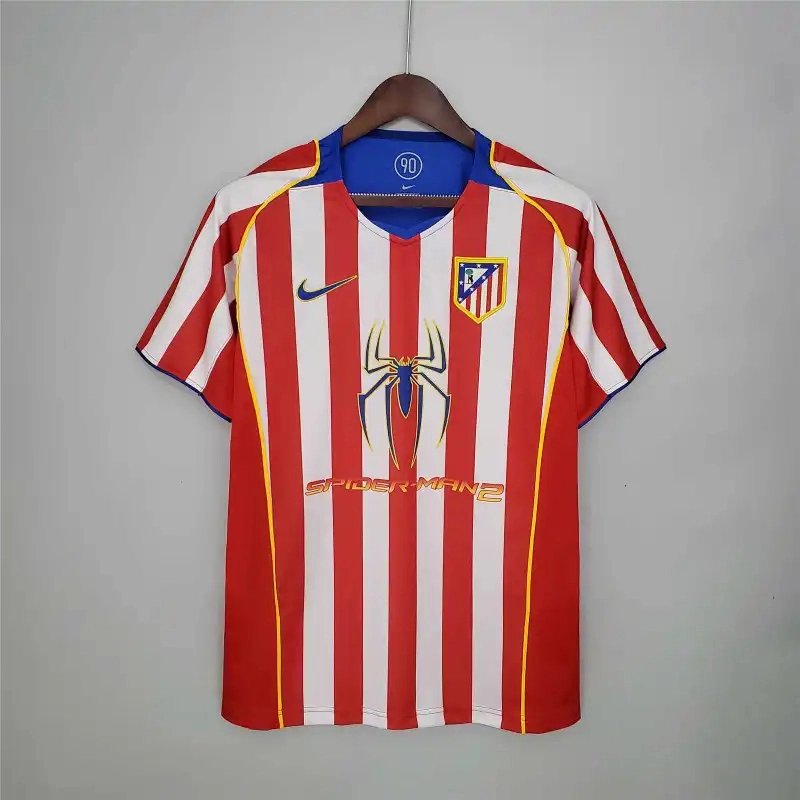 00b064bbb6639ea8ef12b5ad32a878bec114d745 Atletico Madrid Retro Soccer Jersey Home Shirt 2004/05