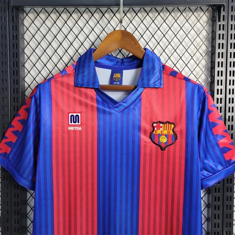 04542d669a5a31c6c0101a5a454de7355a208fb2 Barcelona Retro Jersey Home Soccer Shirt 1991-92