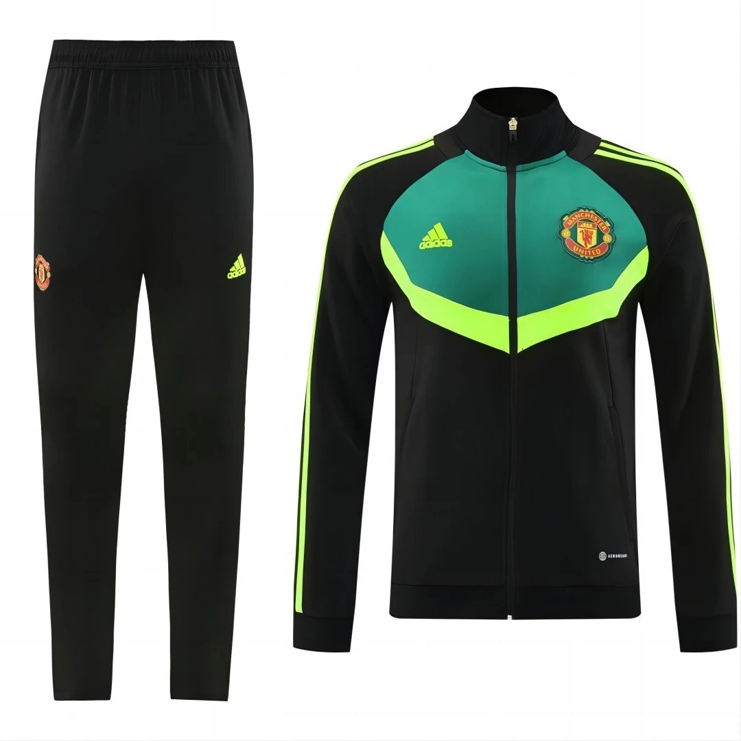 07529d5d7b500d7f6ede02d641d0eedcb7529cf3 Manchester United Training Kit (Jacket+Pants) Black 2024/25