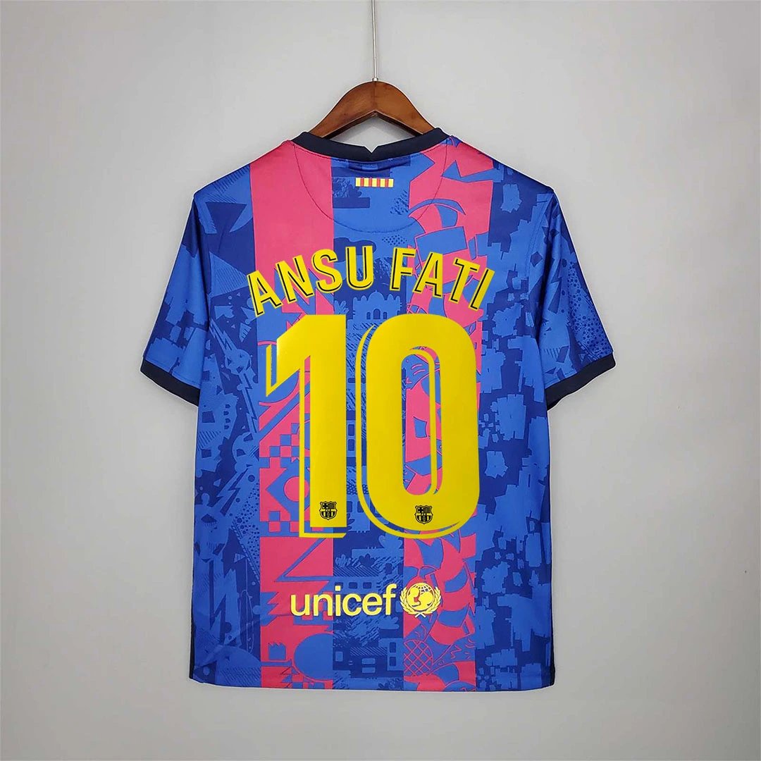 Barcelona Retro Jersey Third Away Soccer Shirt 2021/22