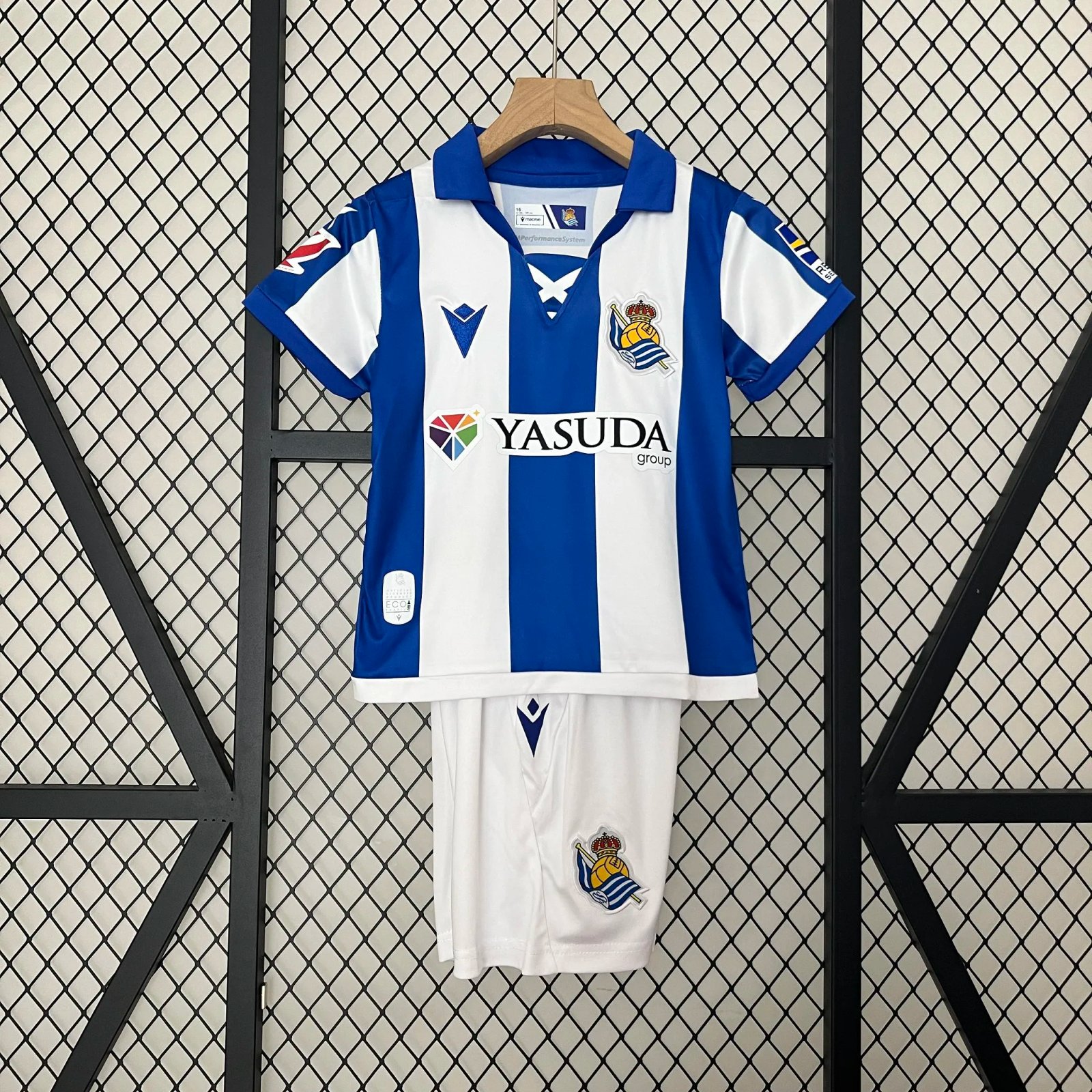 Real Sociedad Soccer Jersey Home Kids Kit Jersey+Shorts 2024/25