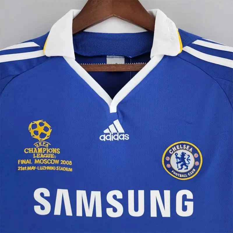 Chelsea Retro Football Jersey Home Shirt UCL Final 2007-08