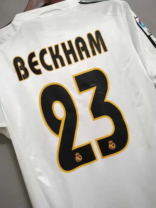 Real Madrid Retro Jersey Home Custom Soccer Shirt 2004-05