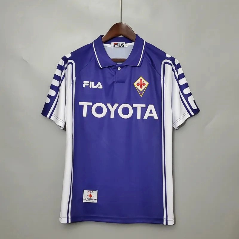 Fiorentina Retro Soccer Jersey Home Custom Shirt 1999/00