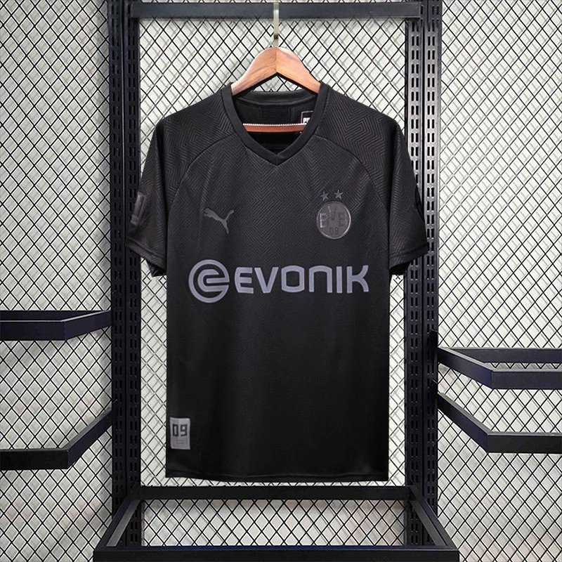 Borussia Dortmund Retro Jersey Black Soccer Shirt 2019/20