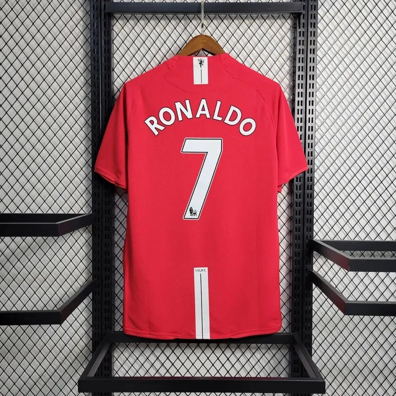 0e631240c193f6ff458063a9d226657723326a16 Ronaldo #7 Manchester United Retro Home Football Jersey Shirt 2007/08