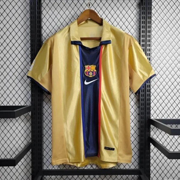 Barcelona Retro Jersey Home Soccer Shirt 2001-02