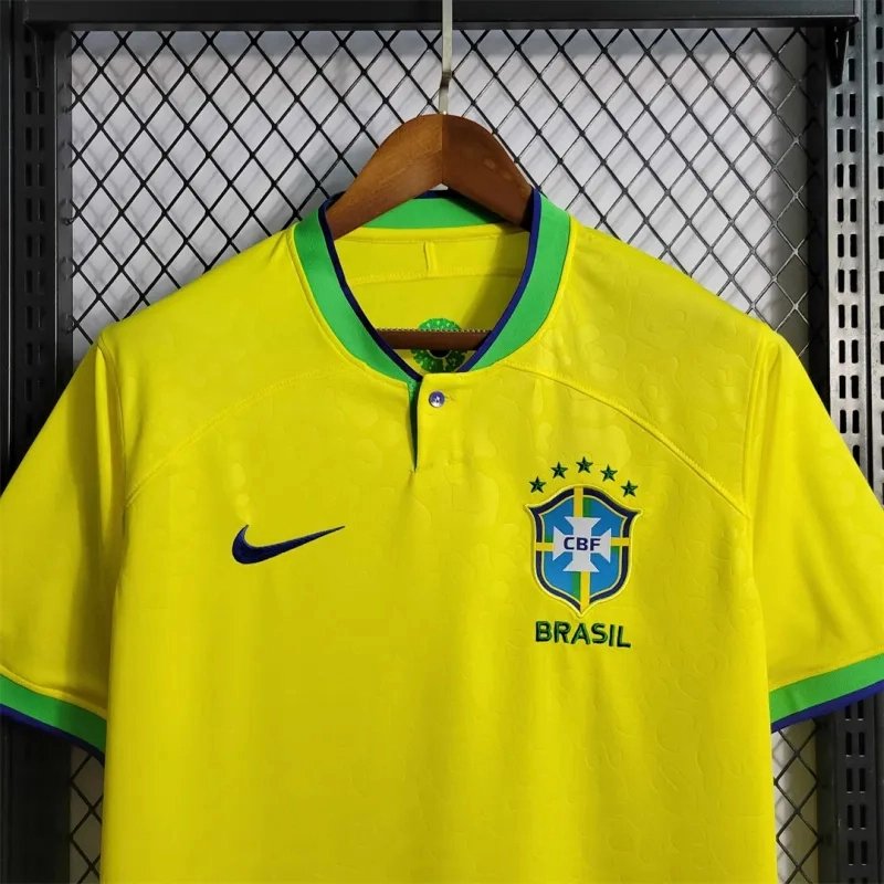 Brazil Retro Soccer Jersey Home Custom Shirt World Cup 2022