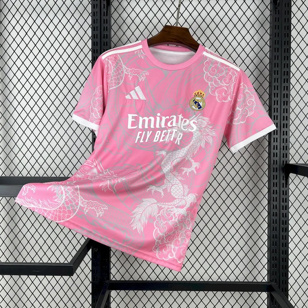 Real Madrid Soccer Jersey Dragon Pink Special Edition Custom Shirt 2025/26