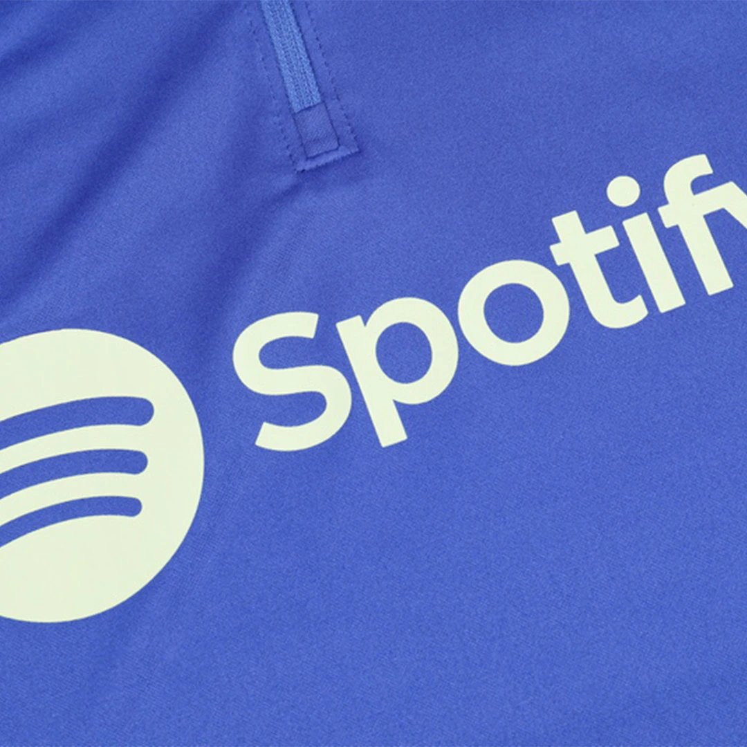 Kids Barcelona Zipper Sweat Kit (Top+Pants) Blue 2024/25