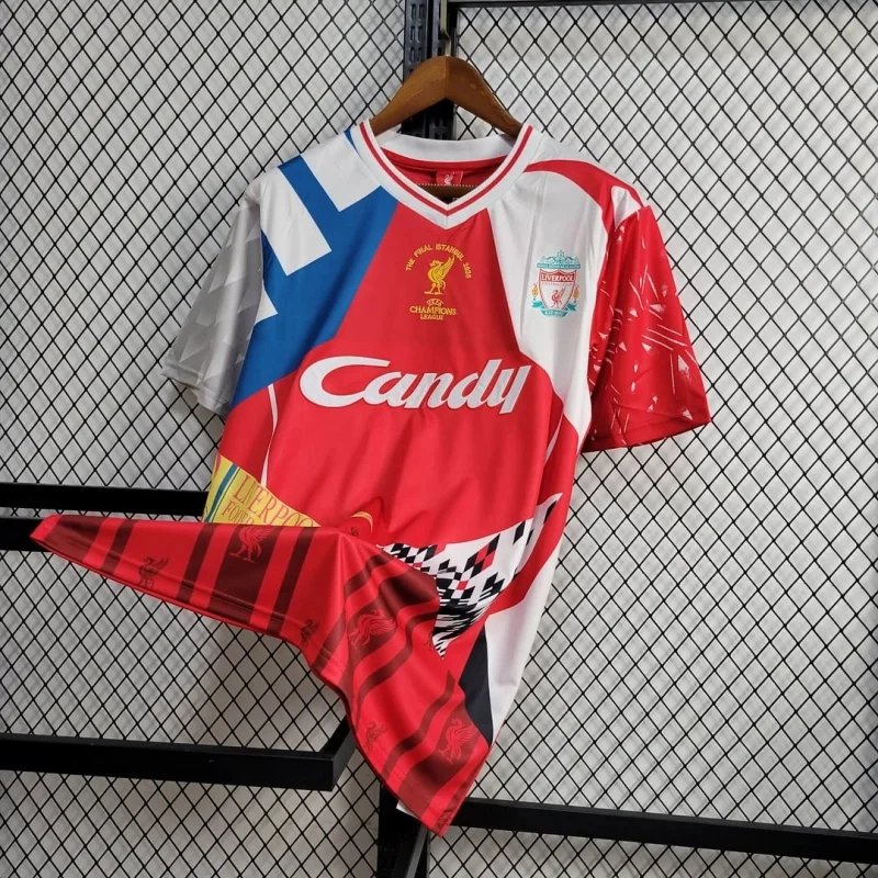 Liverpool Retro Football Jersey Mixed Commemorative Custom Shirt 2005