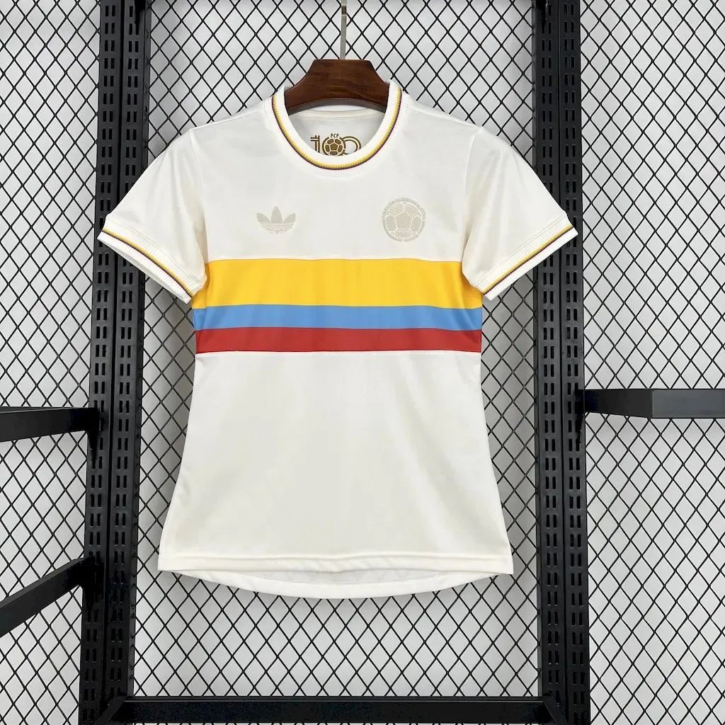 Colombia Soccer Jersey Women's Custom Shirt 2024 - 100th Anniversary