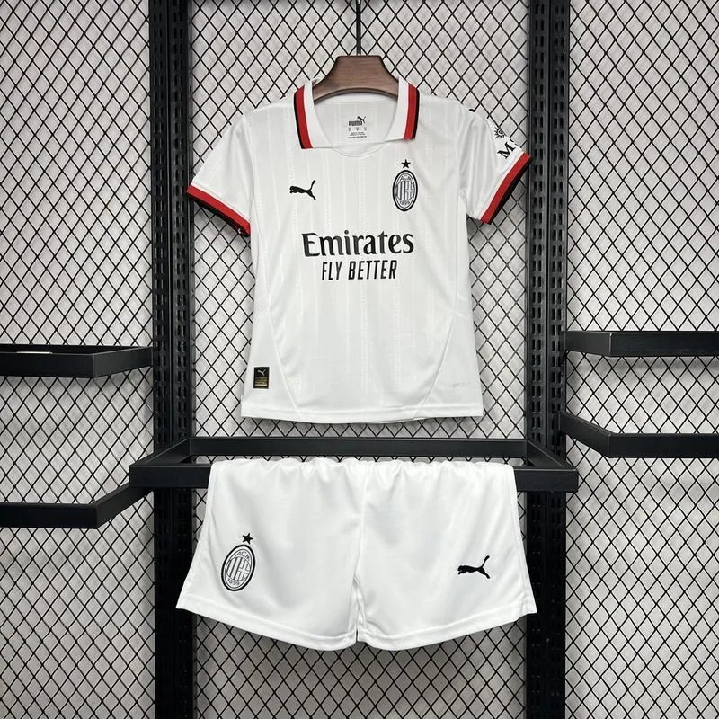 AC Milan Soccer Jersey Away Kids Kit Jersey+Shorts 2024/25