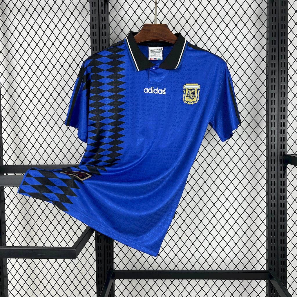 1d8079abcf2d14152cd3b6643520a1cc51651452 Argentina Retro Jersey Custom Away Football Jersey World Cup 1994