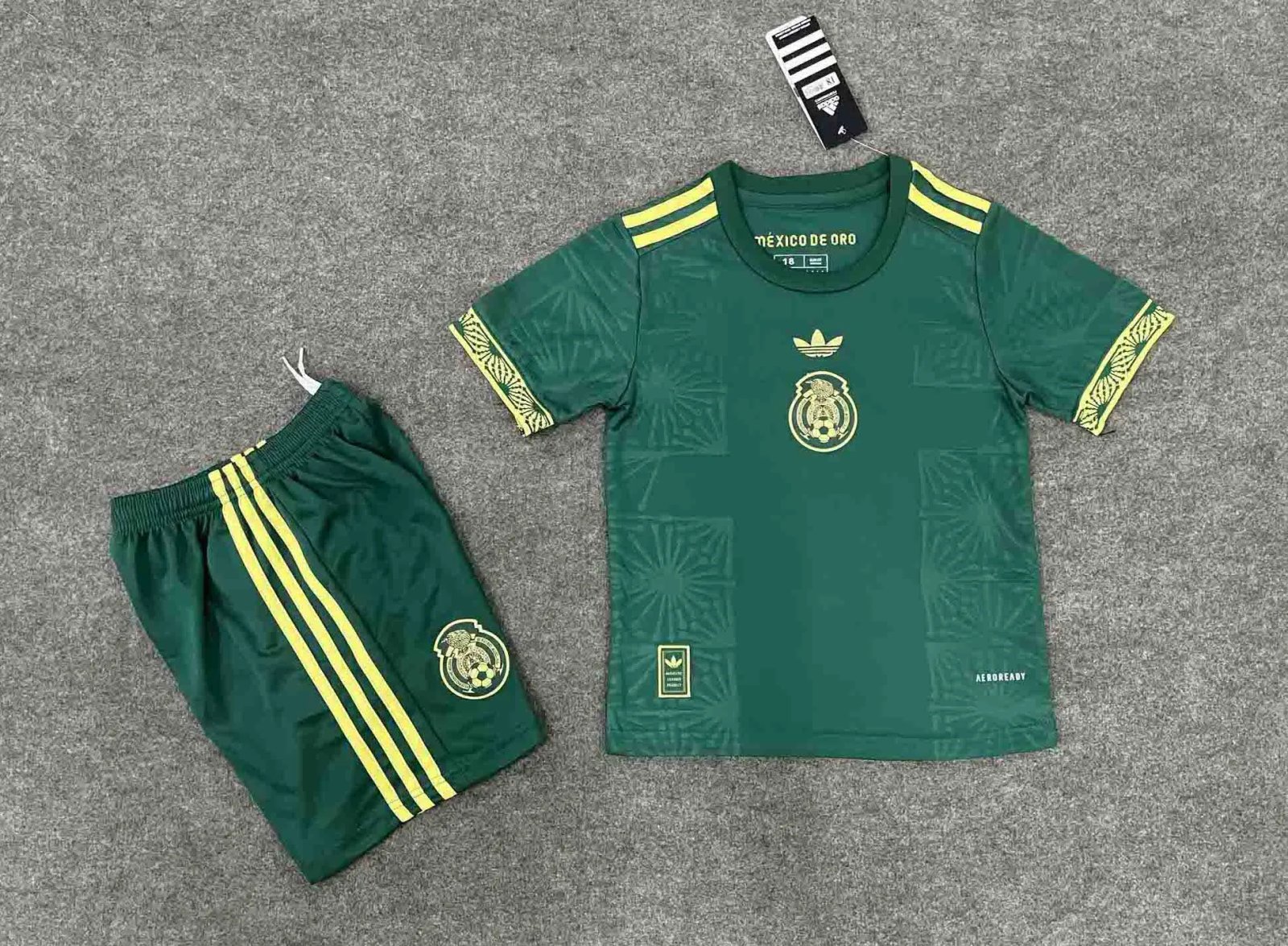Mexico Green Special Soccer Jersey Kids Kit Jersey+Shorts 2025