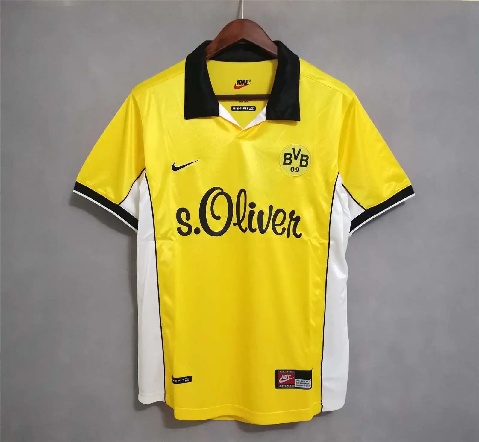 Borussia Dortmund Retro Jersey Home Soccer Shirt 1998-99