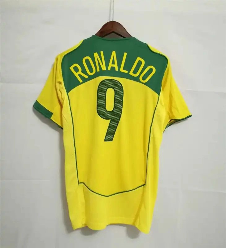 Brazil Retro Jersey Custom Home Soccer Jersey 2004
