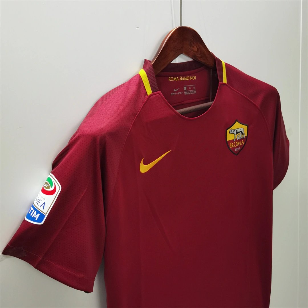 Roma Retro Soccer Jersey Home Custom Shirt 2017/18