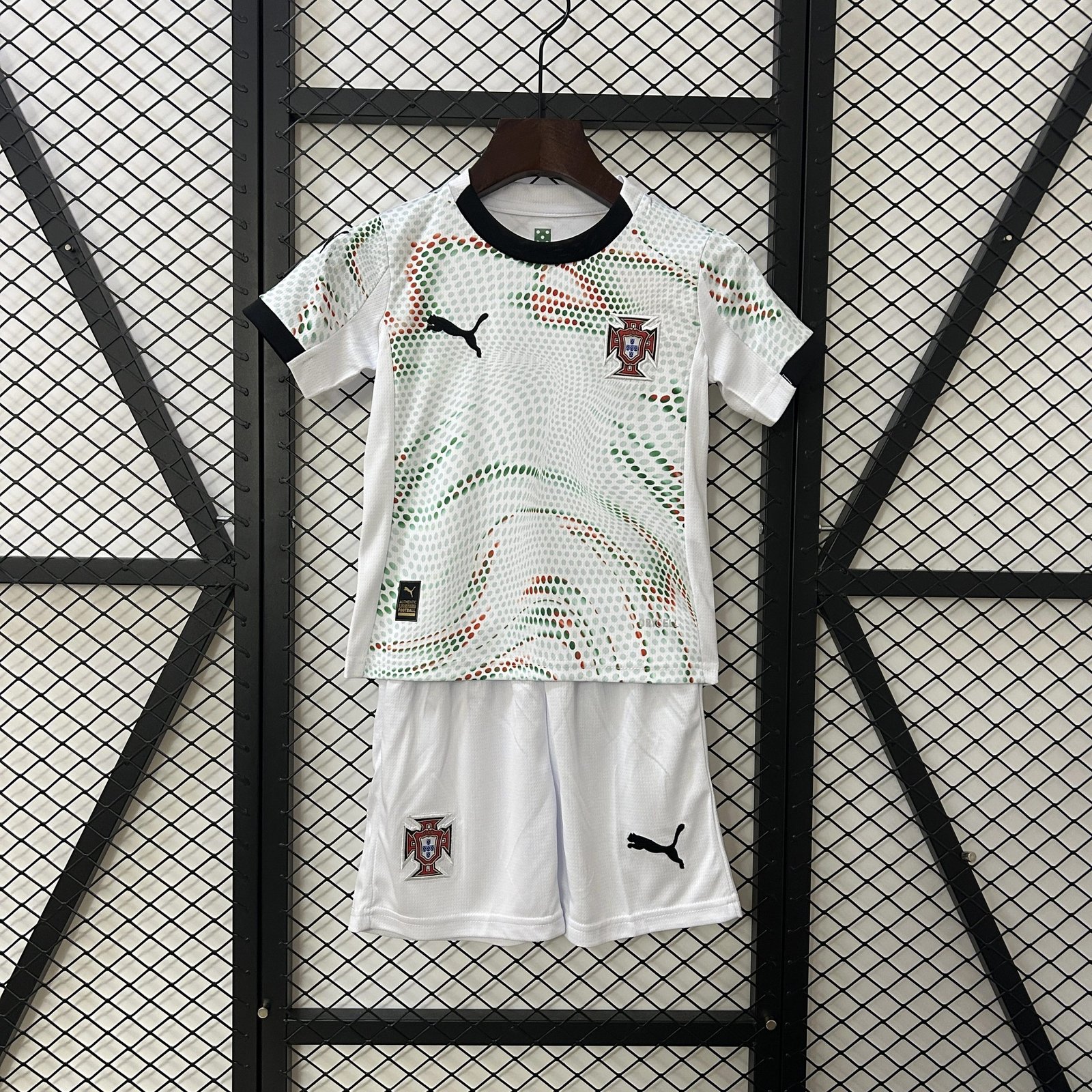 Portugal Away Football Uniform Kids Kit Jersey+Shorts 2025