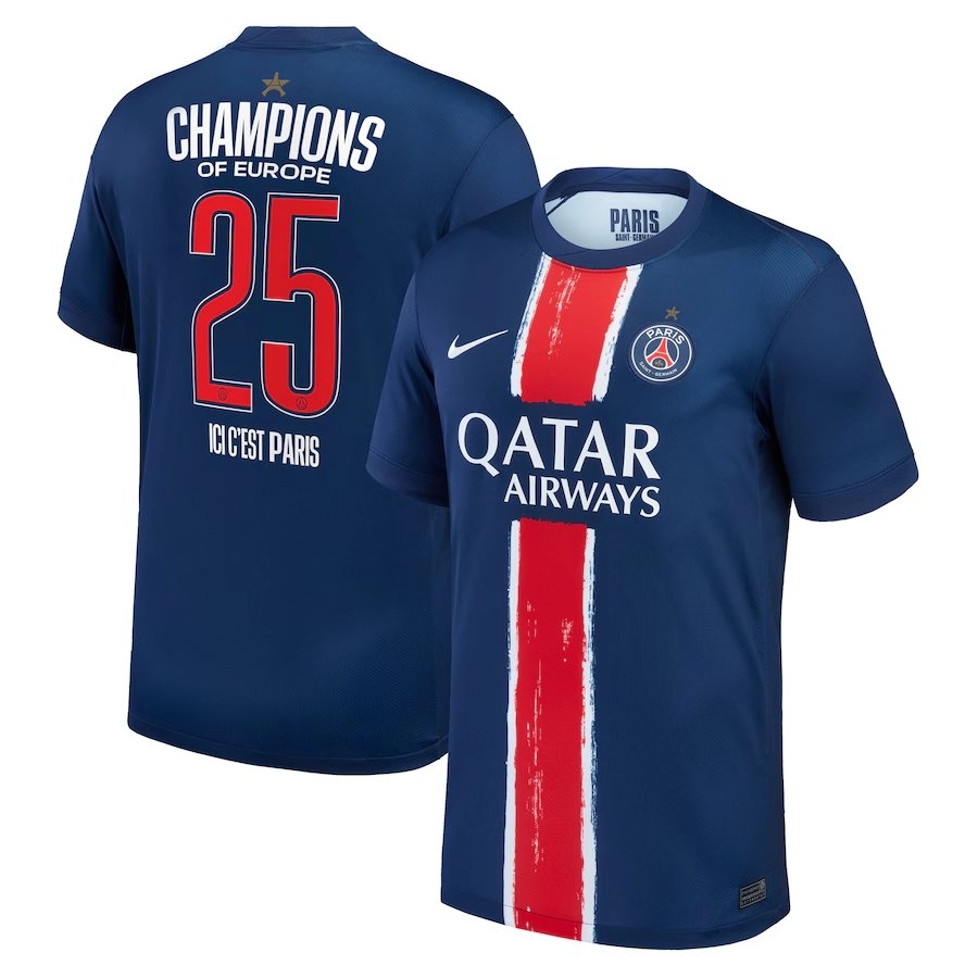 21a4ef340ad69402c525e6423eb76597dfca7e4f Authentic Soccer Jersey PSG Home x Champions of Europe 2025 Shirt - Player Version