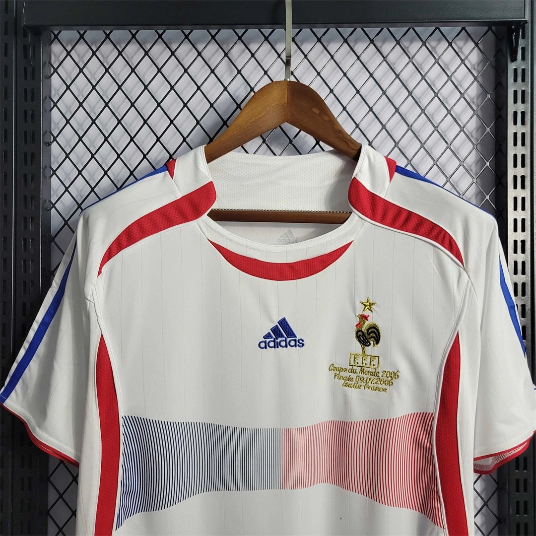 21ae4b7ab01c91bf582385351a543c0db740758f France Retro Soccer Jersey Away Custom Shirt World Cup 2006