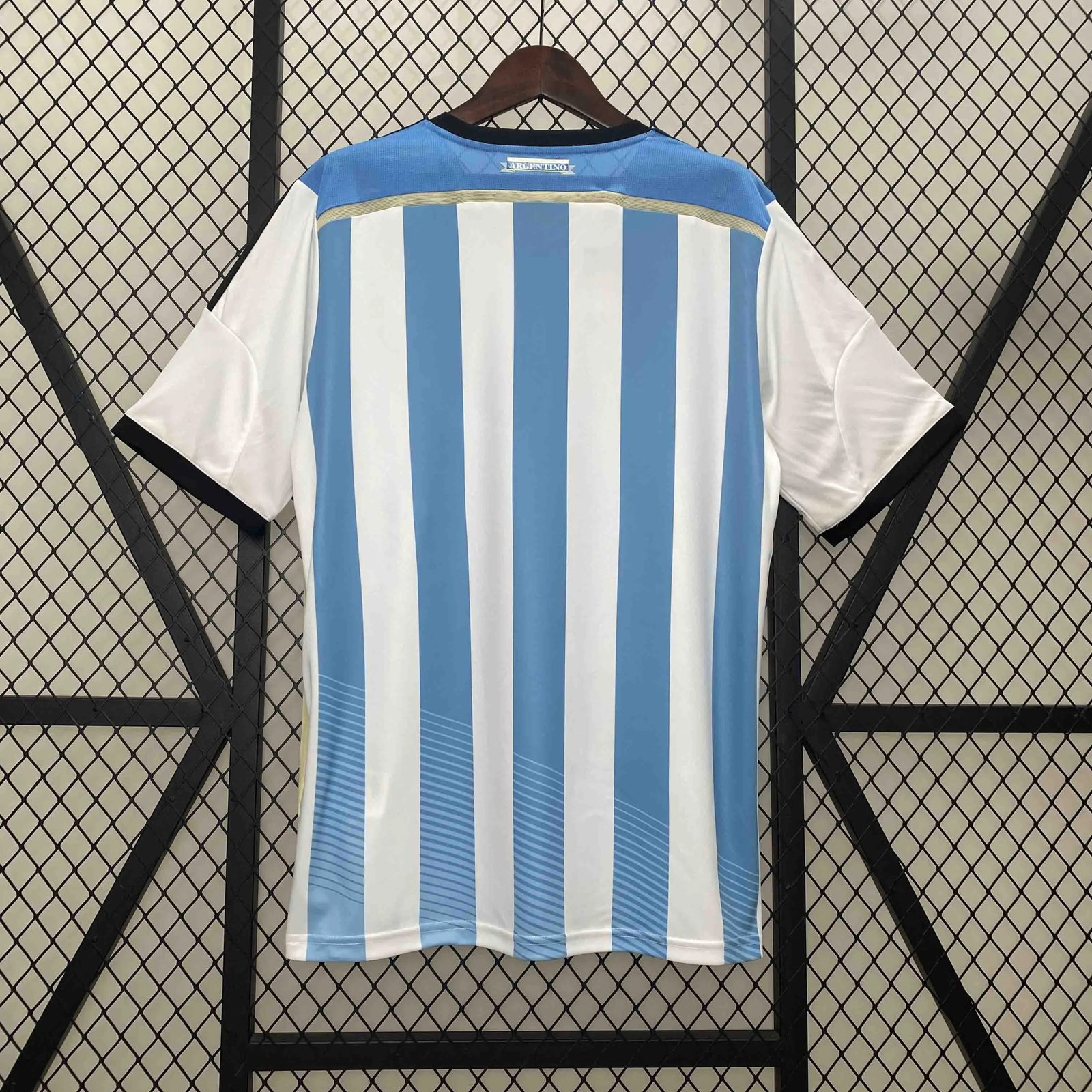 Argentina Retro Jersey Custom Home Football Jersey 2014