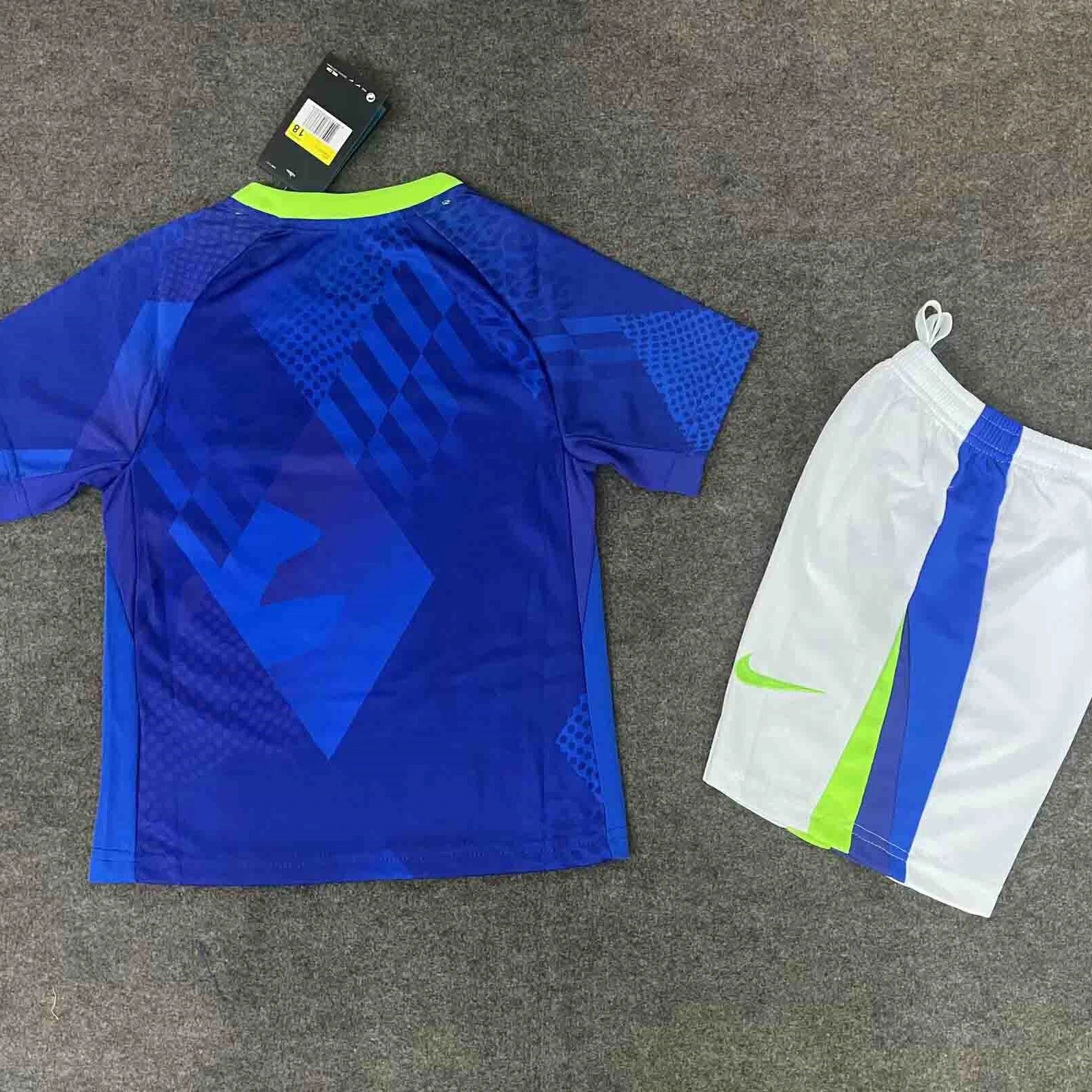 Brazil Away Soccer Uniform Kids Kit Jersey+Shorts 2025