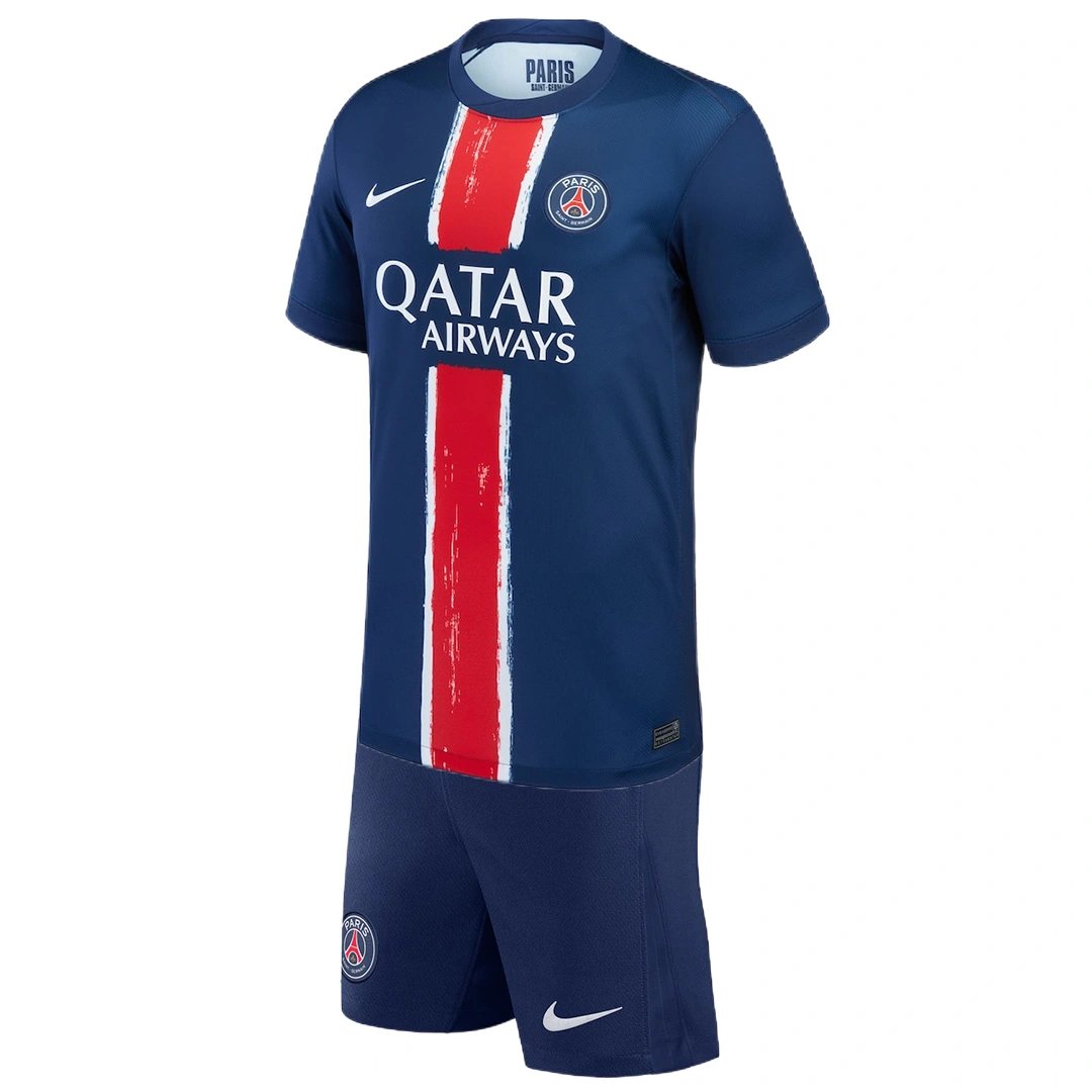 PSG Soccer Jersey Home Kids Kit Jersey+Shorts 2024/25