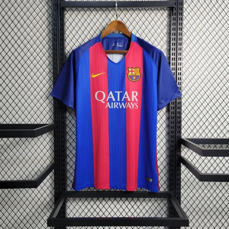 Barcelona Retro Jersey Home Soccer Shirt 2016-17