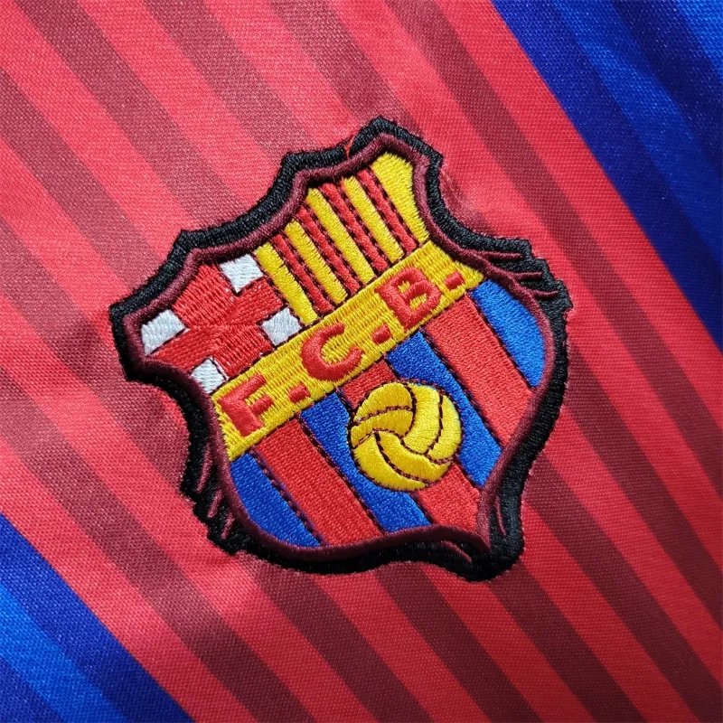 Barcelona Retro Jersey Home Long Sleeve Soccer Shirt 1991-92