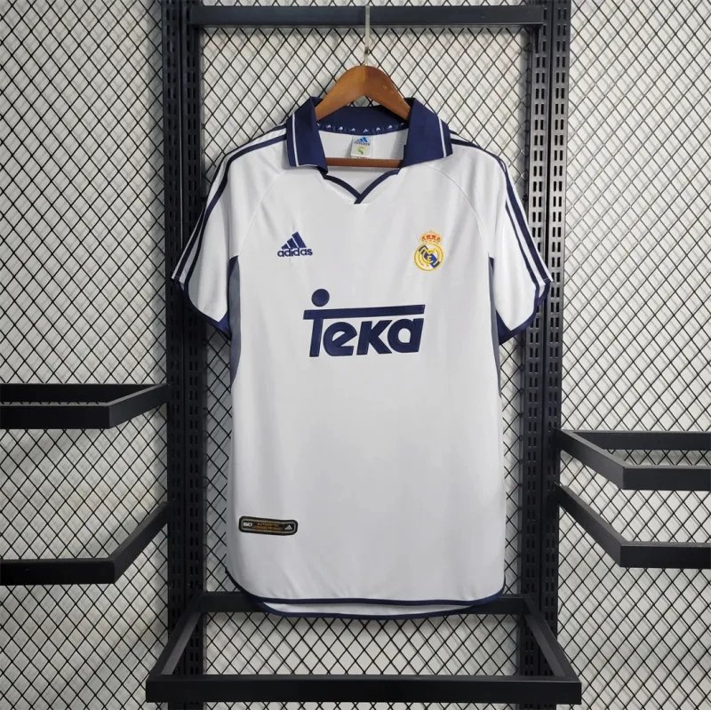 29a553ab10c7cce932a6b583c87c8f6b871d993e Real Madrid Retro Jersey Home Custom Soccer Shirt 2000-01