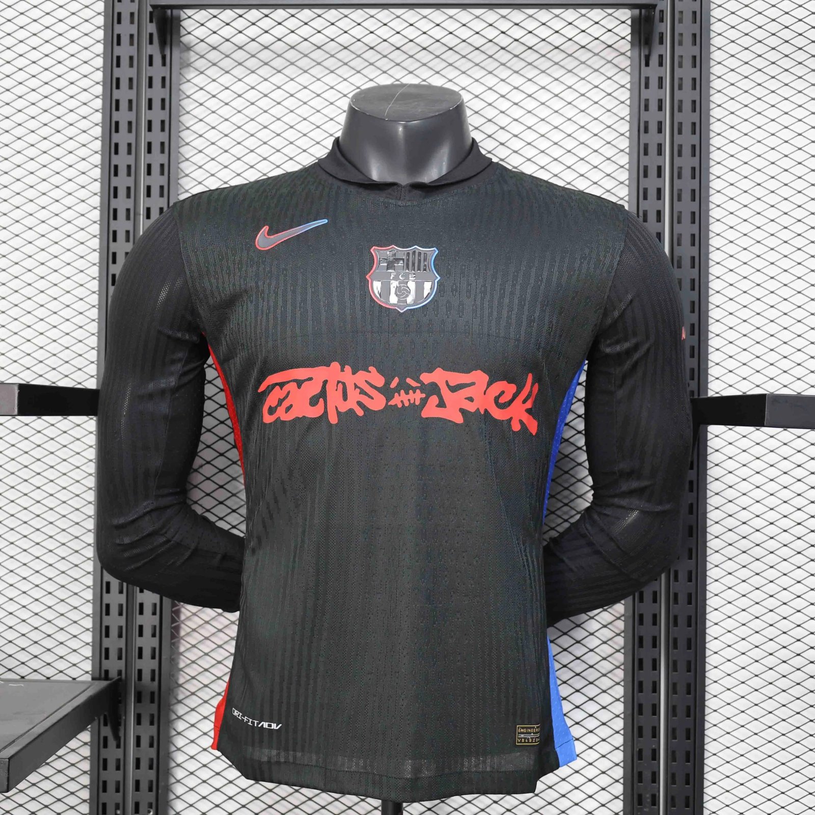 Authentic Soccer Jersey Barcelona Away x Travis Scott Long Sleeve Shirt 2024/25
