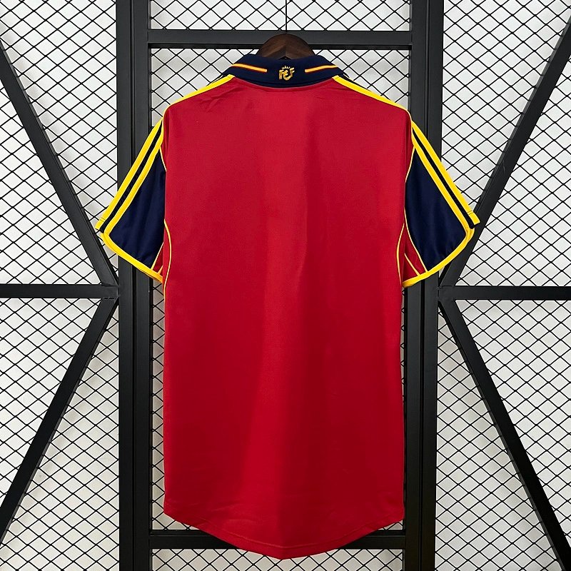 Spain Retro Soccer Jersey Home Custom Shirt 2000