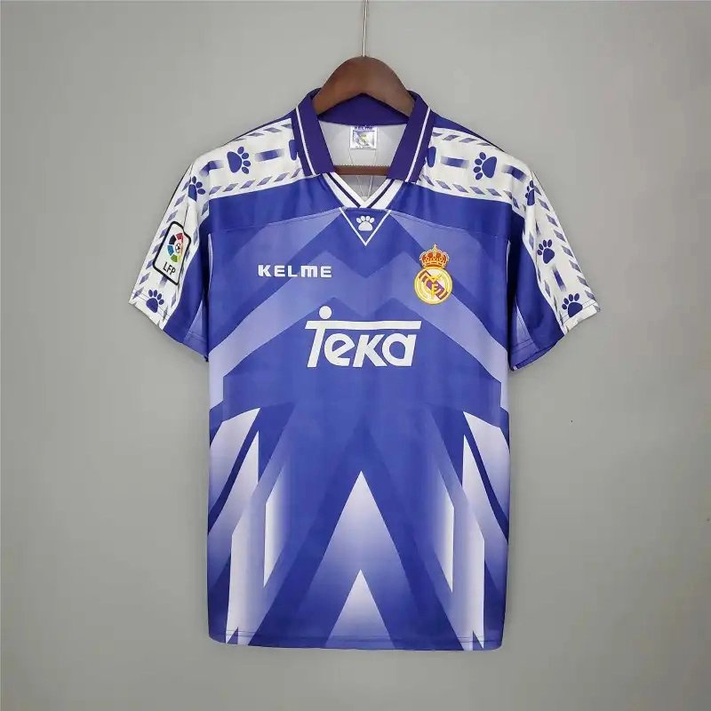 2a6ebf1431490d784bd55bd82d32dcb352a4e19c Real Madrid Retro Jersey Away Custom Soccer Shirt 1996-97