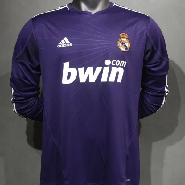 Real Madrid Authentic Retro Jersey Third Away Long Sleeve Soccer Shirt 2010/11