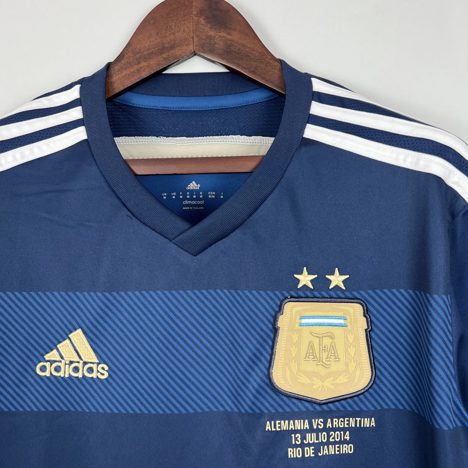 Messi #10 Argentina Retro Jersey Away Football Jersey 2014