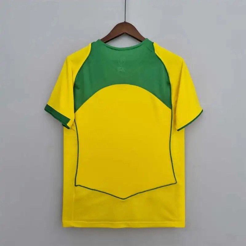 Brazil Retro Jersey Custom Home Soccer Jersey 2004
