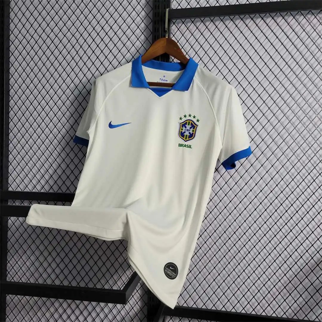 Brazil Retro Jersey Custom Home Soccer Jersey 2019