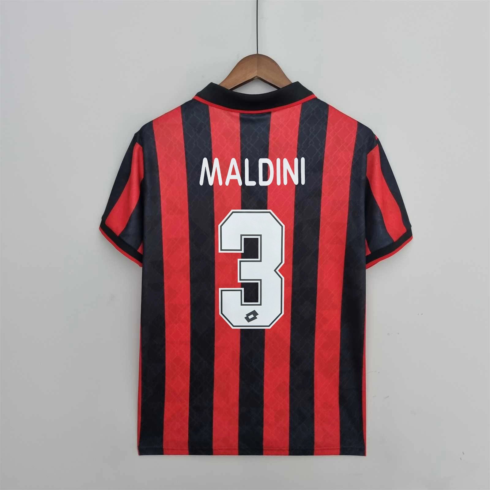 2e5ca42539eeac9e2f9c5aa034e62fe8f420001f Maldini #3 AC Milan Retro Soccer Jersey Home Shirt 1995/96