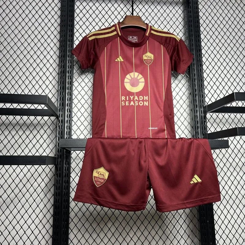 Roma Soccer Jersey Home Kids Kit Jersey+Shorts 2024/25