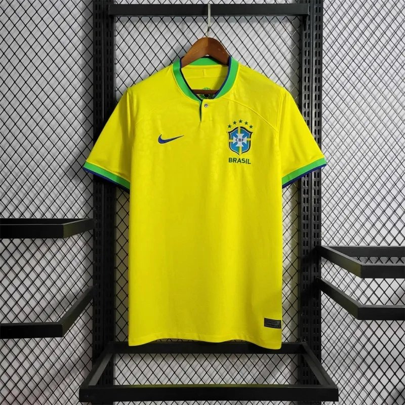 2ffd7c47371d35c0b61377ce3c6d481a4598c9a1 Brazil Retro Soccer Jersey Home Custom Shirt World Cup 2022
