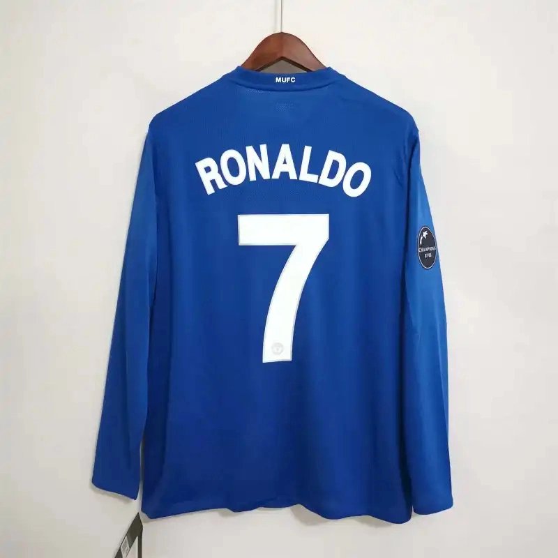Ronaldo #7 Manchester United Retro Home Long Sleeve Football Jersey Shirt 2008/09