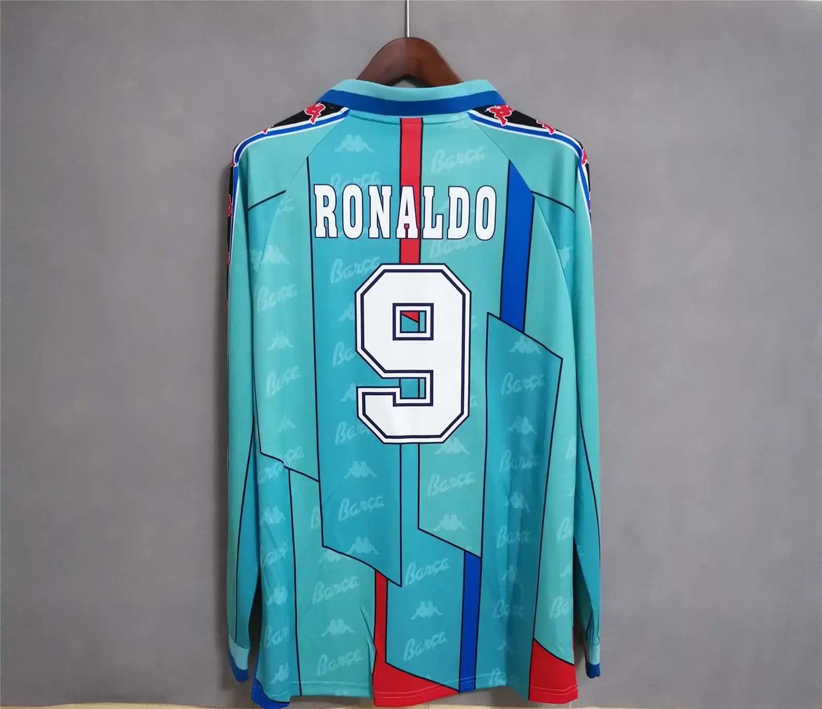 Barcelona Retro Jersey Away Long Sleeve Soccer Shirt 1996-97