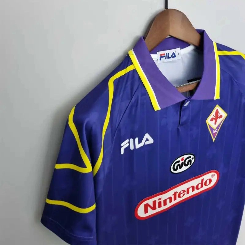 Fiorentina Retro Soccer Jersey Home Custom Shirt 1997/98