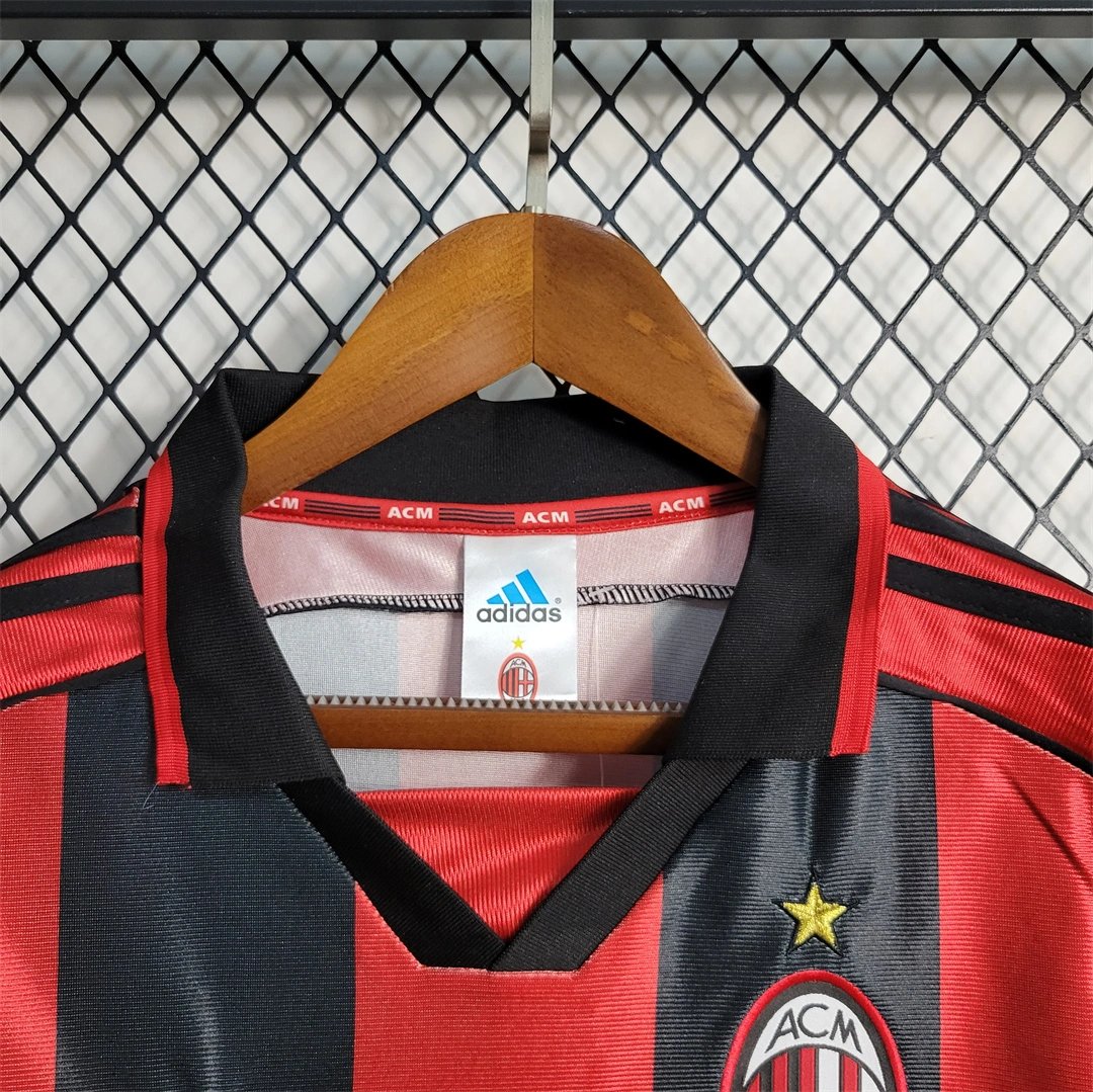 AC Milan Retro Soccer Jersey Home Custom Shirt 1998/00
