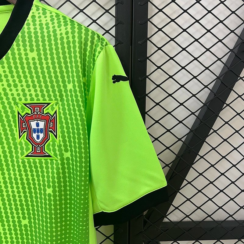 Portugal Soccer Jersey Green Goalkeeper Custom Shirt 2025