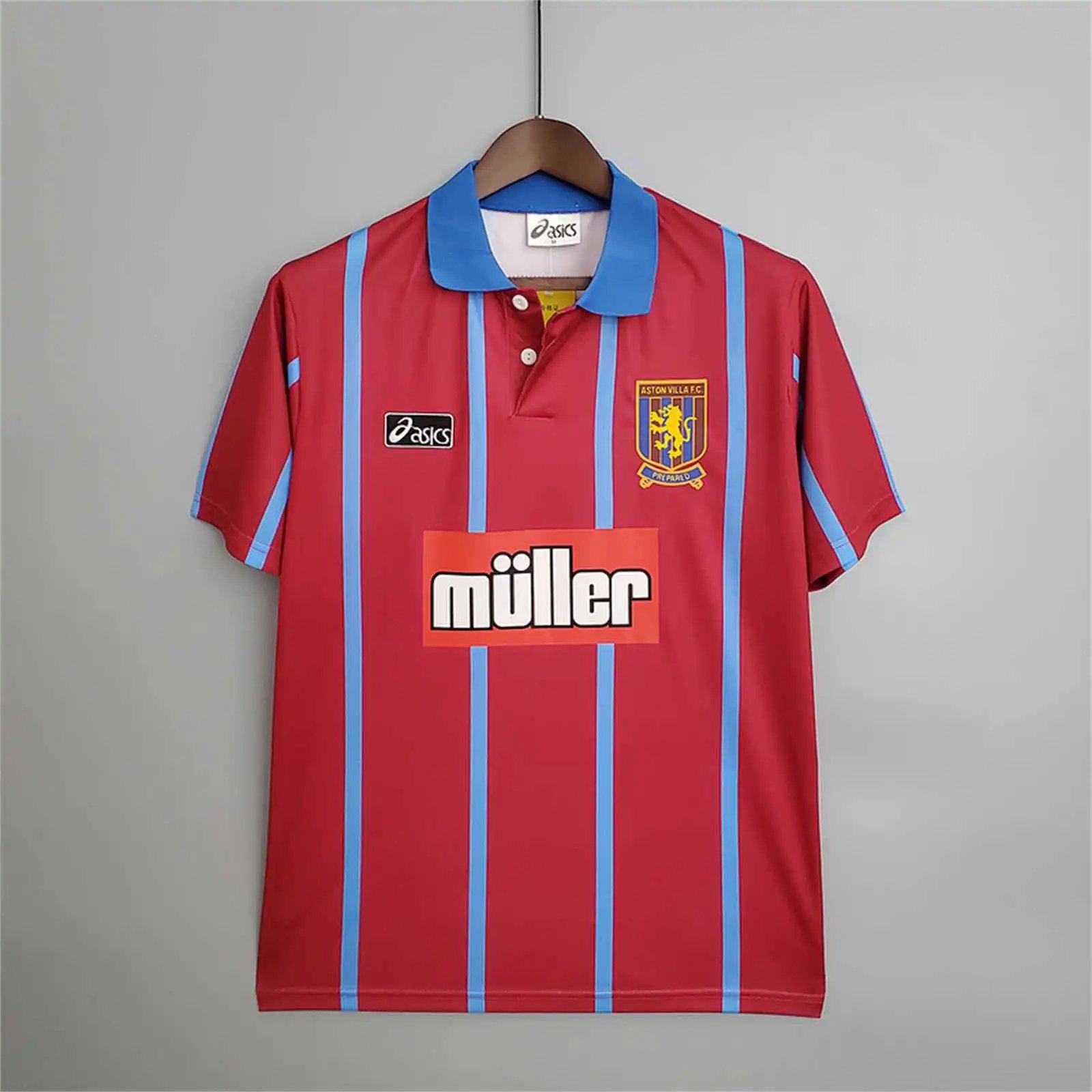 Aston Villa Retro Football Jersey Home Custom Shirt 1993-95