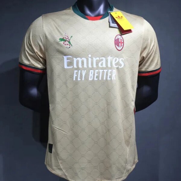 AC Milan Authentic Soccer Jersey Gucci Co-branded Shirt 2024/25
